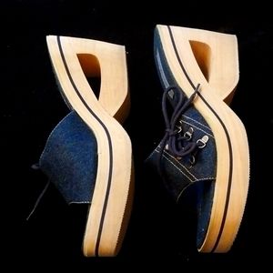 Size 9 and 1/2 dark denim shoes